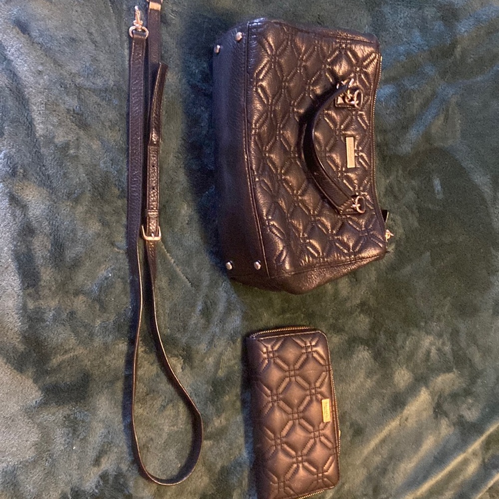 Kate Spade Quilted Leather Satchel + Wallet